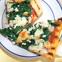 Spinach-Feta Pizza Recipe | MyRecipes image