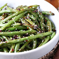 Spicy Roasted Asian Green Beans — Let's Dish Recipes image