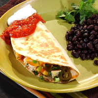 Spicy Chicken Quesadillas Recipe | MyRecipes image
