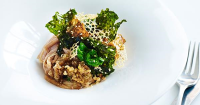 Stone-pot organic rice, smoky pork belly, roast seaweed ... image