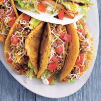 Crunchy Beef Tacos Recipe | MyRecipes image