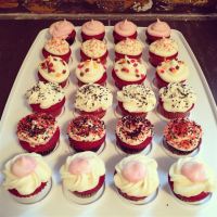 Mini Red Velvet Cupcakes with Cream Cheese Icing Recipe ... image
