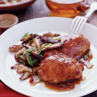 Soy-Marinated Chicken Thighs with Shiitake Mushrooms Recipe image