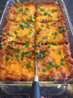 Enchilada Casserole With Ground Beef And Refried Beans ... image