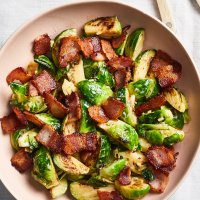 Brussels Sprouts with Bacon & Vermouth Recipe | EatingWell image