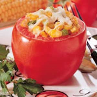 Cheesy Corn-Stuffed Tomatoes Recipe: How to Make It image