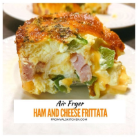 Air Fryer Ham And Cheese Frittata Recipe - From Val's Kitchen image