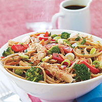 Cold Sesame Noodles with Chicken Recipe | MyRecipes image
