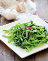 Chinese Water Spinach Stir Fry | China Sichuan Food image