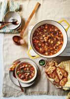 Beef Stew with Buttery Garlic Bread Recipe | Southern Living image