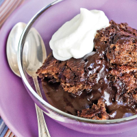 Hot Fudge Brownie Cake Recipe | MyRecipes image