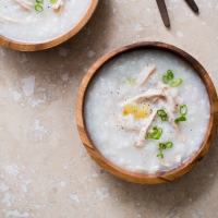 Shredded Ginger Chicken Congee Recipe - Todd Porter and ... image