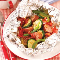 Sausage Vegetable Packets Recipe: How to Make It image