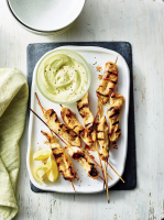Grilled Chicken Skewers with Wasabi Mayo Recipe | MyRecipes image