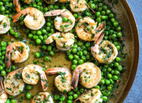 Garlic Shrimp With Peas Recipe - NYT Cooking image