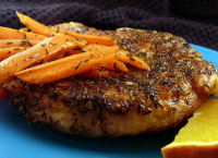 Pan Seared Pork Chops With Glazed Carrots Recipe - Food.com image