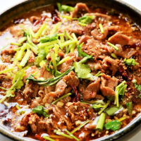 Poached Sliced Beef and Vegetables In Hot Chili Oil ... image