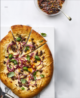 Tapenade and Red Onion Pizza Recipe | Real Simple image