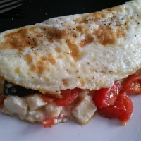 Spinach, Tomato, and Feta Egg White Omelette Recipe ... image