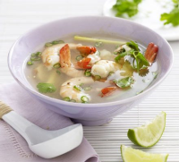 Tom yum (hot & sour) soup with prawns recipe | BBC Good Food image