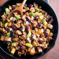 Eggplant and Chili Garlic Pork Stir-Fry Recipe - Todd ... image