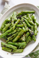 Green Beans with Chinese Olive Vegetable | China Sichuan Food image