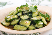 Chinese Smashed Cucumbers With Sesame Oil and Garlic Recipe image