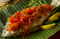 Chinese New Year Whole Fish With Sweet and Sour Vegetables ... image
