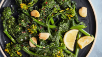 Sauteed Broccoli Rabe with Garlic Recipe | Martha Stewart image