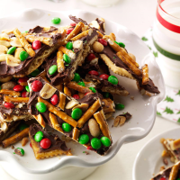 Chocolate, Peanut & Pretzel Toffee Crisps Recipe: How to ... image