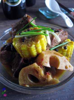 Pork Ribs Braised Lotus Root recipe - Simple Chinese Food image