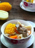 Lotus Root and Corn Pork Ribs Soup recipe - Simple Chinese ... image