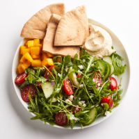 Hummus & Greek Salad Recipe | EatingWell image