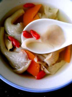 Dried Bamboo Shoots and Mushroom Soup recipe - Simple ... image