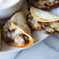 Mini Beef and Cheese Tacos Recipe - Food Fanatic image