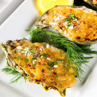 Baked Oysters with Bacon and Parmesan Cheese - Magic Skillet image