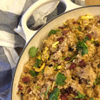 Chinese Stir-Fried Sticky Rice with Chinese Sausage Recipe | … image