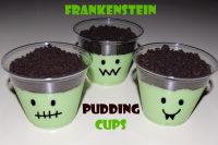 Frankenstein Pudding Cups | Cooking Mamas image