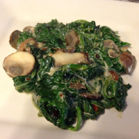 Creamed Spinach and Mushrooms for One | Allrecipes image