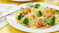 Shrimp & Broccoli Scampi with Linguini Recipe | Bone Foods ... image