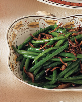 Green Beans with Panfried Shiitake Mushrooms Recipe ... image