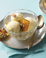 Pistachio Brittle with Ice Cream Recipe | Martha Stewart image