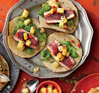 Hawaiian Tuna Tacos Recipe | MyRecipes image