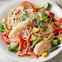 Chicken Pasta Primavera Recipe | EatingWell image