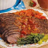 Brisket with Chunky Tomato Sauce Recipe: How to Make It image