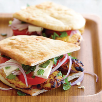 Tandoori Naan Chicken Sandwiches Recipe | MyRecipes image