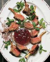 Dijon Baby Lamb Chops with Red Currant-Mint Dipping Sauce ... image