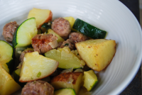 Italian Sausage with Potatoes and Zucchini - Iris and Honey image