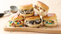 Ice Cream-Filled Glazed Doughnuts Recipe - Pillsbury.com image