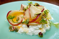 White Peaches, Pistachios, Honey and Ricotta Recipe - NYT ... image